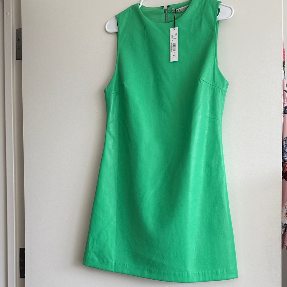 Alice + Olivia Vibrant Green Mini Dress
